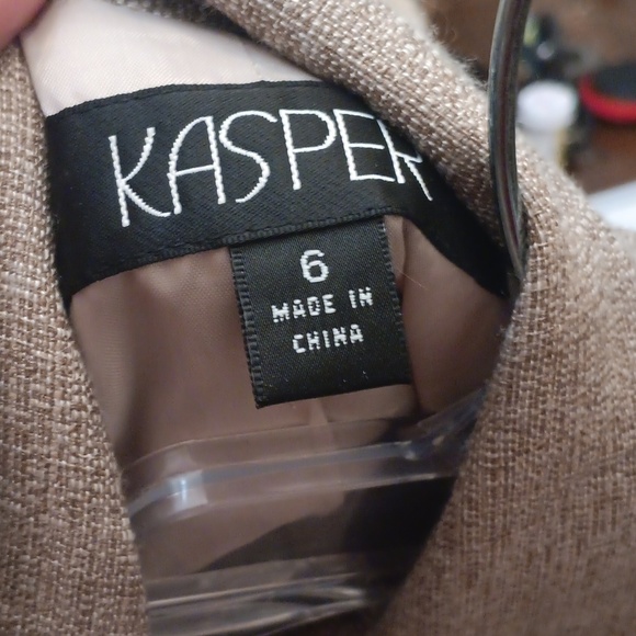 Kasper Brown Blazer Tailored Fit Notched Lapels Size 6 - Picture 7 of 7